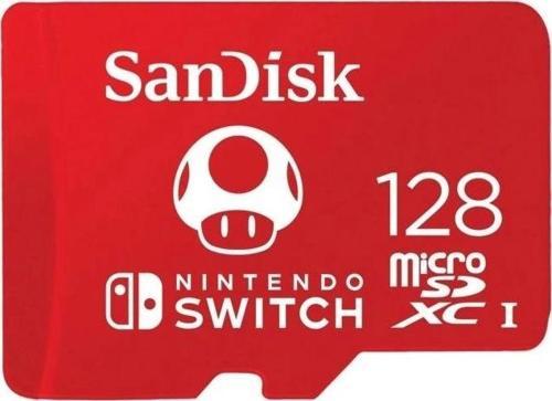 SanDisk MicroSDXC Kart Super Mario Super Mushroom 128 GB