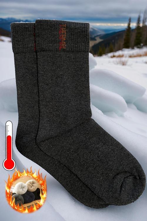 Kışlık Kalın Termal Çorap | Kadın & Erkek İçin Extra Kalın, Sıcak ve Isı Emici Havlu İç Çorap