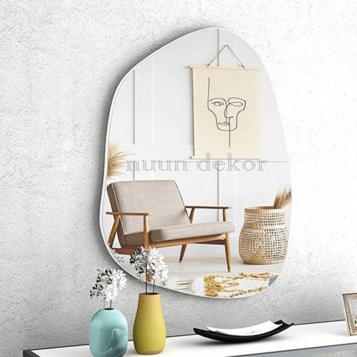 Asimetrik Ayna - Dekoratif Düzensiz Ayna - Salon - Antre - Dresuar Üstü