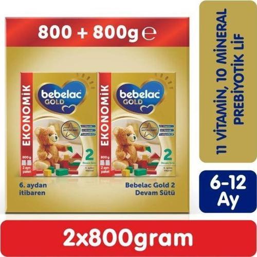 2 Devam Sütü 1600 Gr (800 Gr + 800 Gr) 6-12 Ay