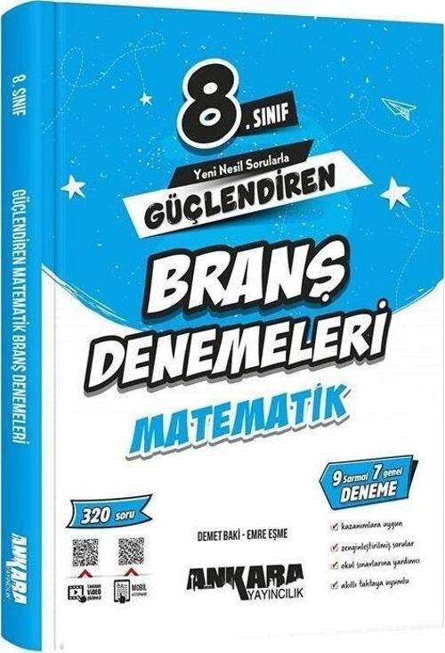 8. Sınıf Matematik Güçlendiren Branş Denemeleri Ankara Yayıncılık