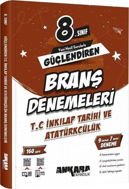 8. Sınıf T.C. İnkılap Tarihi ve Atatürkçülük Güçlendiren Branş Denemeleri Ankara Yayıncılık