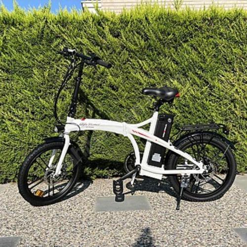 DS10 Pro Alfa Romeo R-1 Katlanabilir İnce Teker Elektrikli Bisiklet (Beyaz)