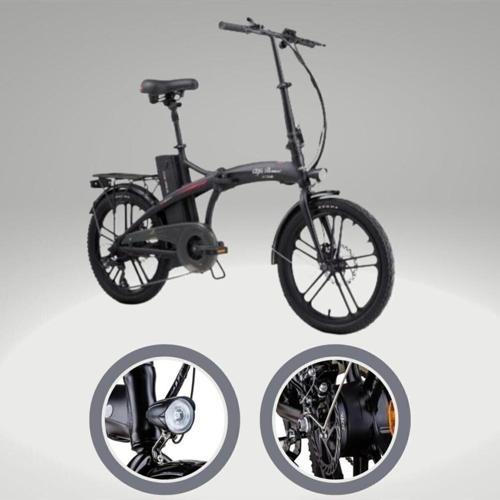 DS10 Pro Alfa Romeo R-1 Katlanabilir İnce Teker Elektrikli Bisiklet (Siyah)