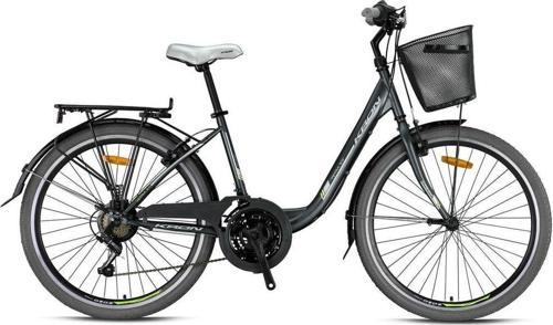 Tetra 3.0 - 26" City Bike - 15' - 21 Vites - V.b. - Mat Füme-gri/neon Sarı