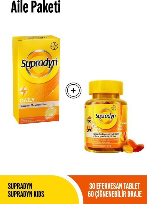 30 Efervesan Tablet+ Supradyn Kids Aile Paketi