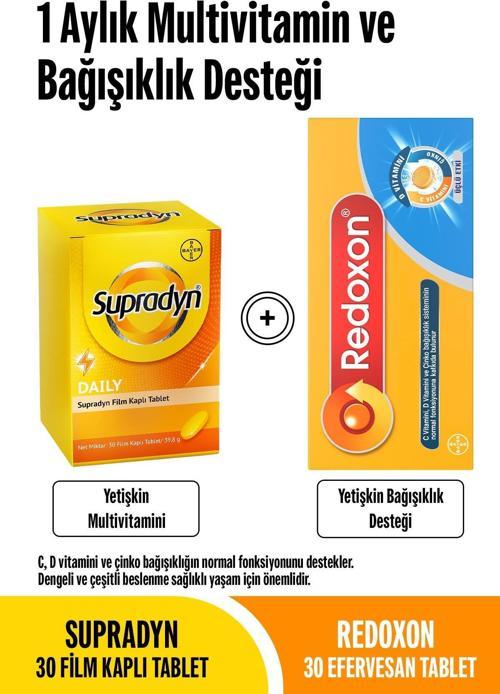 + Redoxon 1 Aylık Multivitamin ve Bağışıklık Desteği