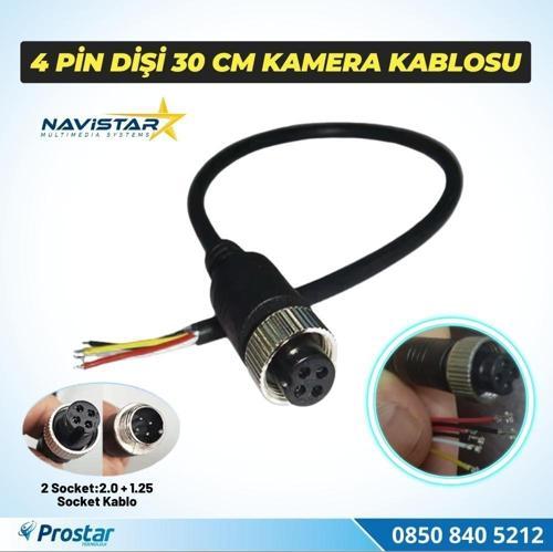 30 Cm 4 Pin aviation dişi soket Kısa Kamera Kablosu
