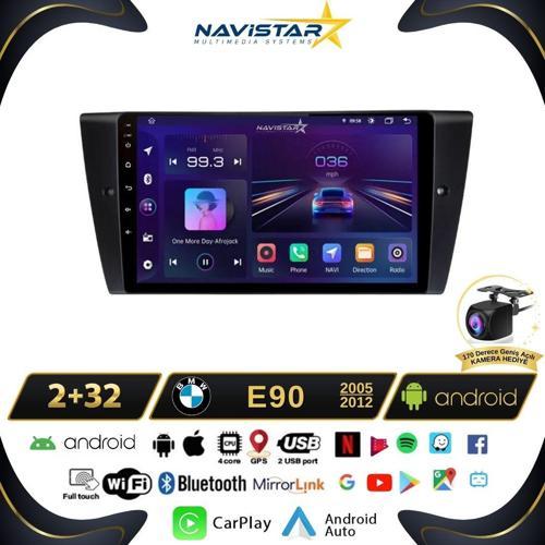 Bmw E90 2005-2012 Model 2GB + 64GB Android 13 Kablosuz Carplay Navigasyon Multimedya Sistemi