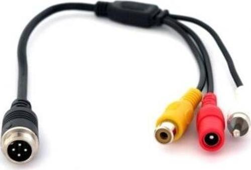 4 Pin Erkek  Rca Görüntü Dişi + Rca Ses Erkek + Dc Dişi Çevirici Kablo Mdvr Dönüştürücü Kablo