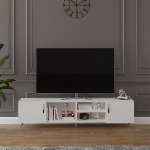 %100 MDFLAM Tv Ünitesi Beyaz T-09