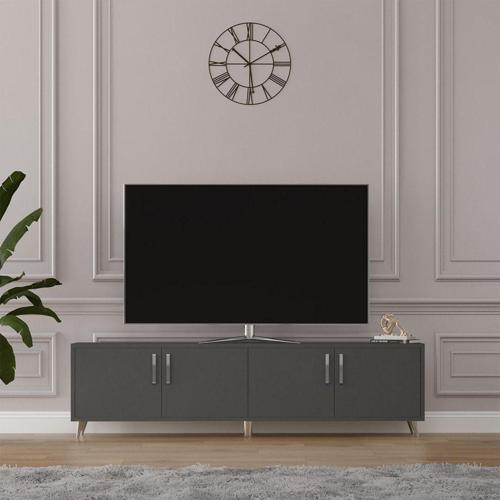 %100 MDFLAM Tv Ünitesi Koyu Gri T-04