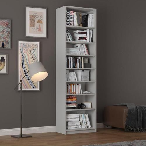 %100 MDFLAM Kül Gri Kitaplık K 03