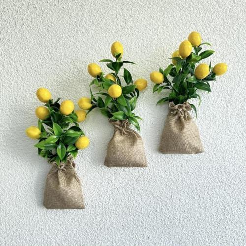 Limon Çiçekli Magnet Ve Duvar Dekoru 3 Lü Set