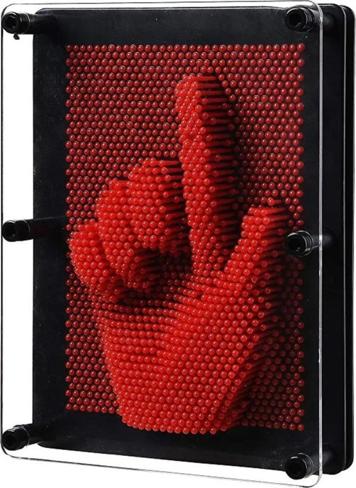 Klon El Modeli 3d Heykel Çerçeve Oyuncak Sihirli iğneli Eğitici Hayal Geliştirici Pinart 20*15cm