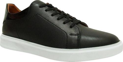 Siyah Beyaz Bağcıklı Jelli Anatomik Comfort Sneakers Ayakkabı