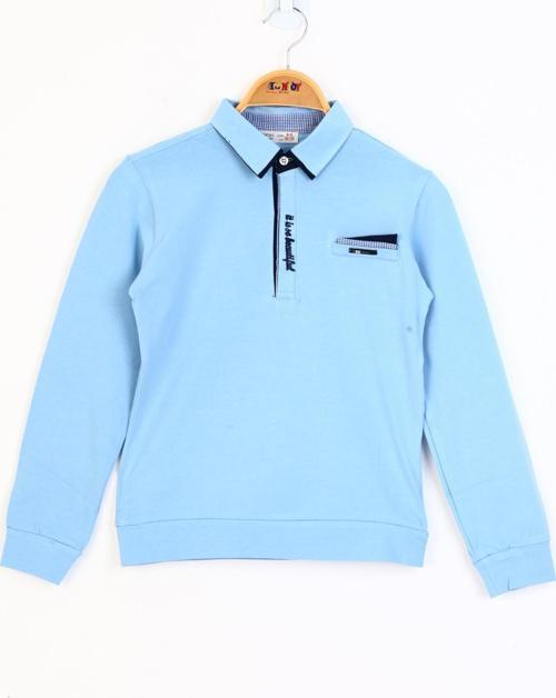 Toontoy Erkek Çocuk Gömlek Yaka Sweatshirt