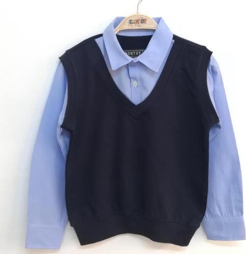 Toontoy Erkek Çocuk Gömlek Yaka Okul Sweatshirt