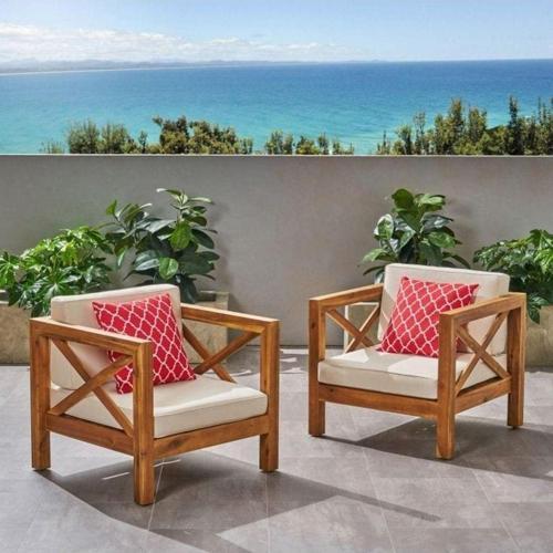 Ahşap Calvin Bahçe Balkon Teras Oturma Grubu