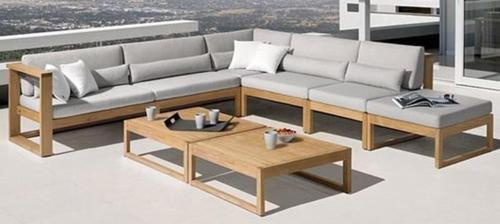 Ahşap Flower Bahçe Balkon Köşe Koltuk Takımı