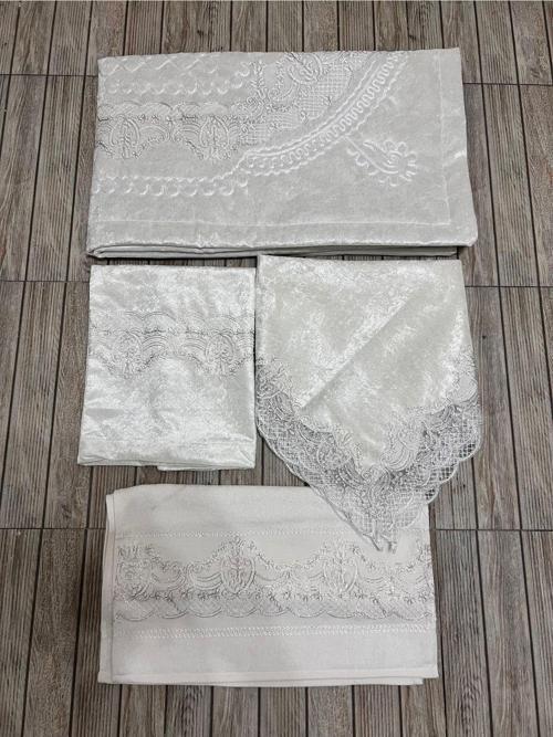 Ultra Lüks Kadife Seccade Takımı 4 Parça