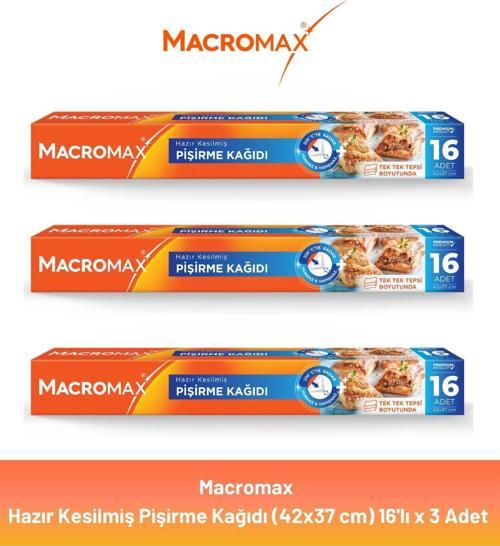Hazır Kesilmiş Yağlı Pişirme Kağıdı 16'lı x 3 Adet