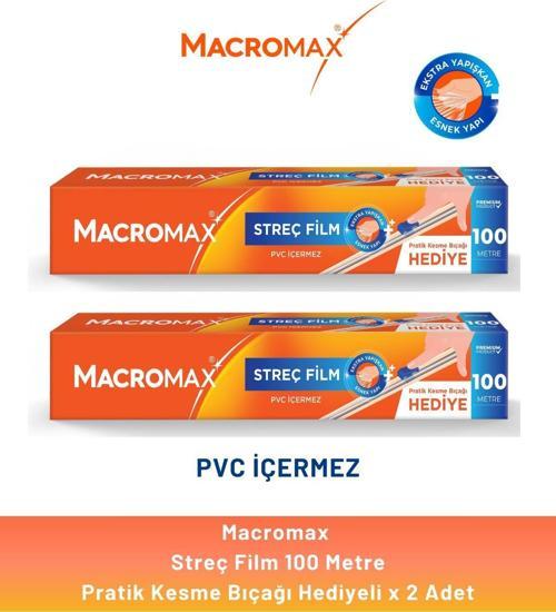 Streç Film 100 Metre Pratik Kesme Bıçağı Hediyeli x 2 Adet