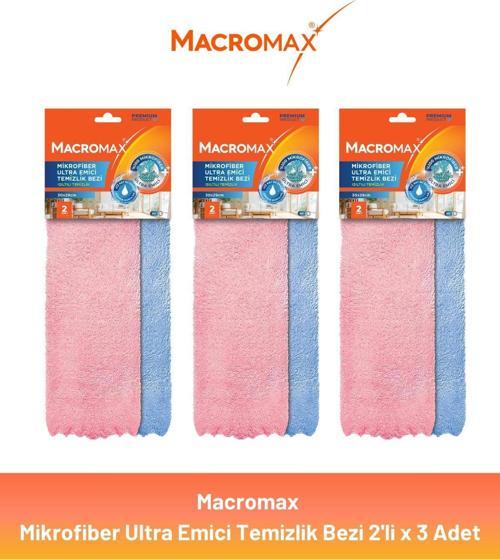 Ultra Emici Mikrofiber Temizlik Bezi 2'li x 3 Adet