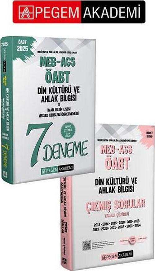 PEGEM AKADEMİ  2025 MEB-AGS-ÖABT Din Kültürü ve Ahlak Bilgisi Tamamı Çözümlü Çıkmış Sorular + 2025 M