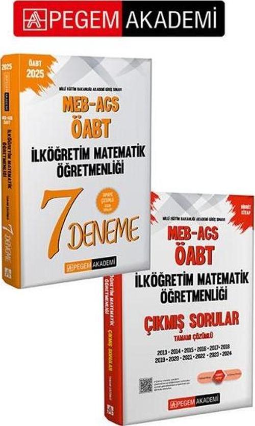 PEGEM AKADEMİ 2025 MEB-AGS-ÖABT İlköğretim Matematik Öğretmenliği Çıkmış Sorular + 2025 MEB-AGS-ÖABT