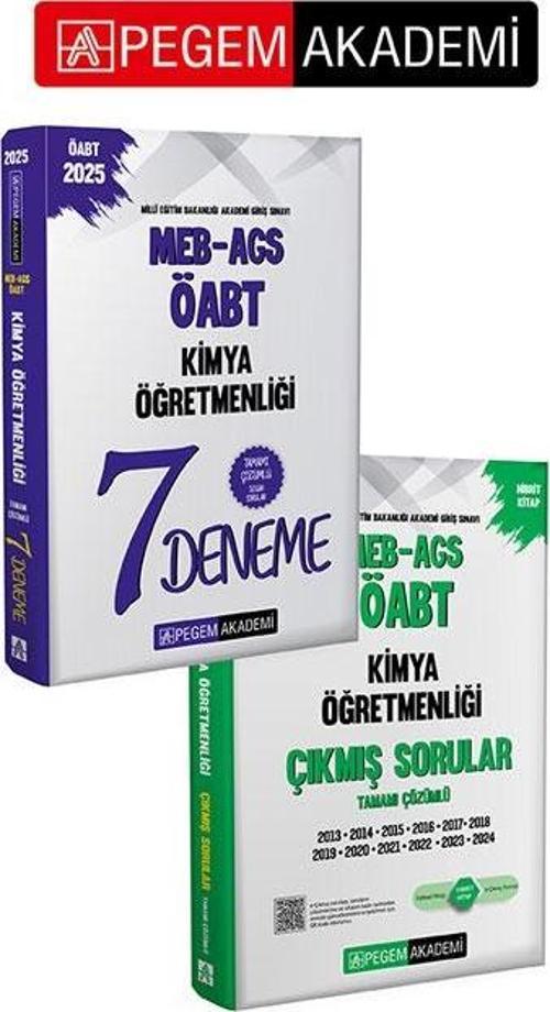 PEGEM AKADEMİ 2025 MEB-AGS-ÖABT Kimya Öğretmenliği Çıkmış Sorular + 2025 MEB-AGS-ÖABT Kimya Öğretmen