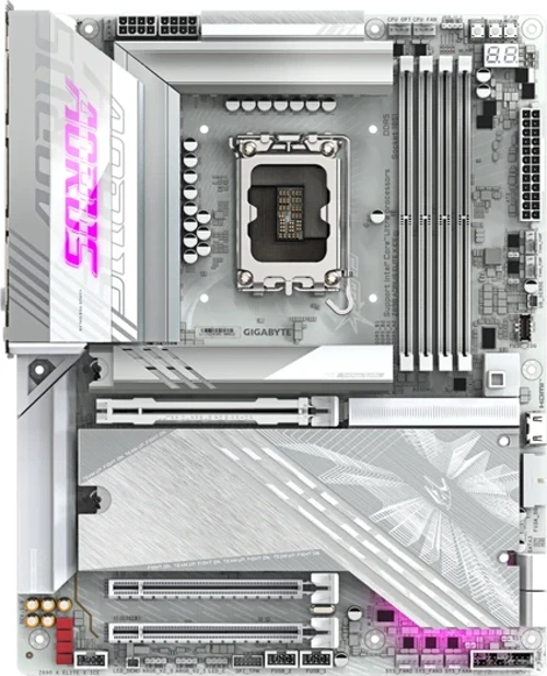 Gıgabyte Z890 A Elıte x Ice Atx Anakart, Intel Z890 Chipset, Ddr5 Bellek, Lga 1851 Soket Tipi