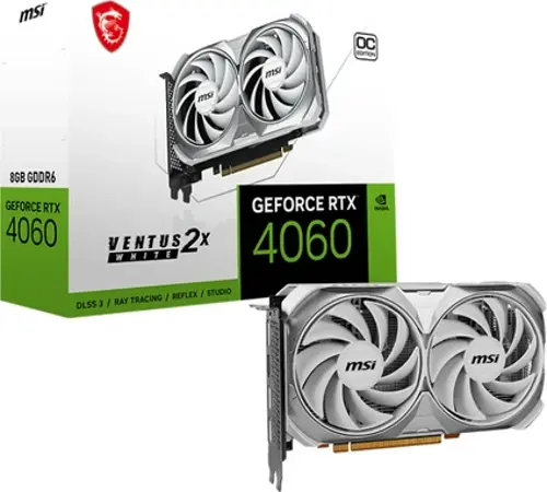 Geforce Rtx 4060 Ventus 2x Whıte 8g Oc 8gb Gddr6 HDMI Dp 128BİT