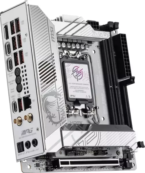 MB Mpg Z890I Edge Tı Wıfı Soket 1851 Ddr5 8600MHZ(OC) USB 20GBPS 4xm.2 2xtb4 HDMI 2x Dp 5g Lan Wıfı 7 Mini Itx