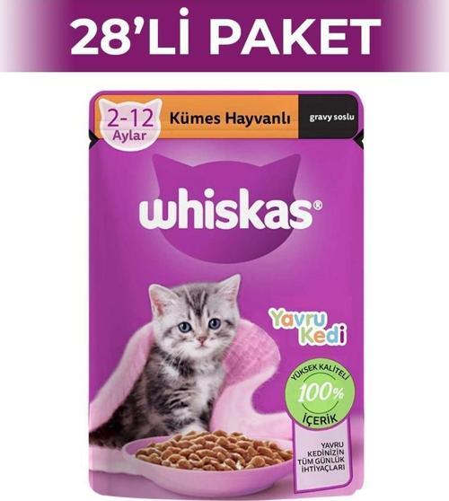 Kümes Hayvanlı Yavru Kedi Yaş Maması 85 gr 28 Adet