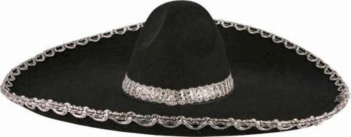 Nessiworld Sombrero Meksika Şapkası Mariachi Gümüş Şeritli Yetişkin Boy