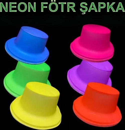 Nessiworld Neon Partisi Turuncu Renk Plastik Fötr Şapka