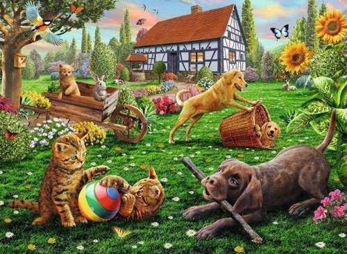 200 Parça XXL Puzzle (Bahçede) 128280