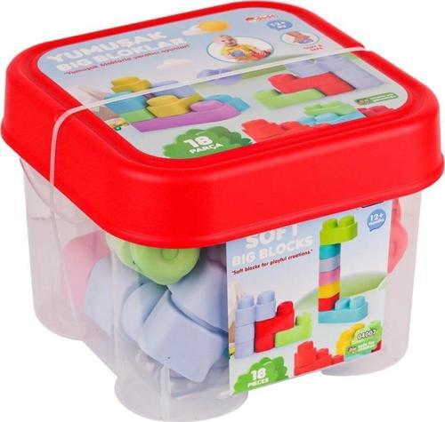 Nessiworld 04007 Yumuşak Big Bloklar Kova 18 Parça -Dede