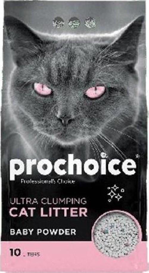 Prochoice Bentonit Bebek Pudralı Topaklanan Doğal Kedi Kumu 10 Lt