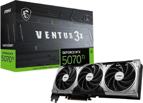 VGA GEFORGE RTX 5070 TI 16G VENTUS 3X OC RTX5070TI 16GB GDRR7 256 B DX12 PCIE 5.0 X16 (3XDP 1XHDMI)