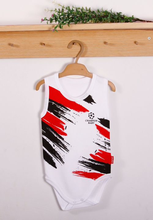 Yeni Doğan 3-12 Ay Bjk Şampiyon Askılı Unisex Body Beyaz