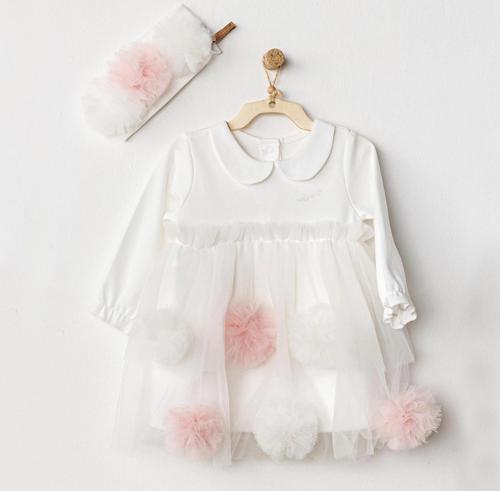 AC24500 Dress Band Petit Love Elbise Takım Ekru