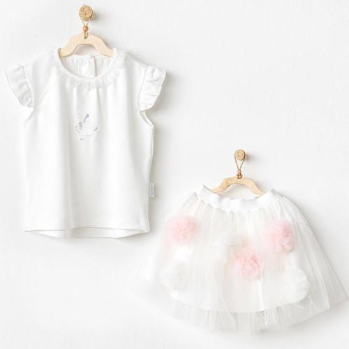 Ac24503 Petit Love 2'li Bebek Takım Ekru