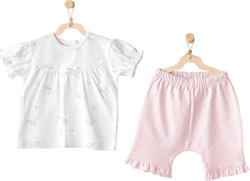 Ac25631 Cuddly Bunny Bear 2'li Bebe Takım Pink