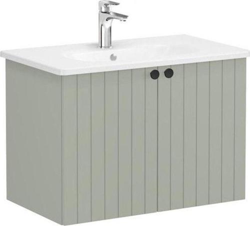 Root Groove Kapaklı Lavabo Dolabı 80 Cm Mat Retro Yeşil 69295