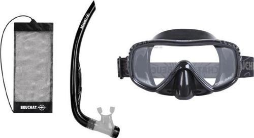 SET MS OCEO Maske Şnorkel (Tahliyeli) Siyah