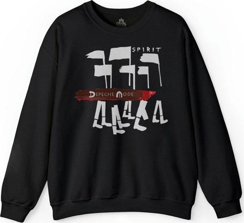 Depeche Mode Spirit New Wave Grey Charcoal Baskılı Sweatshirt