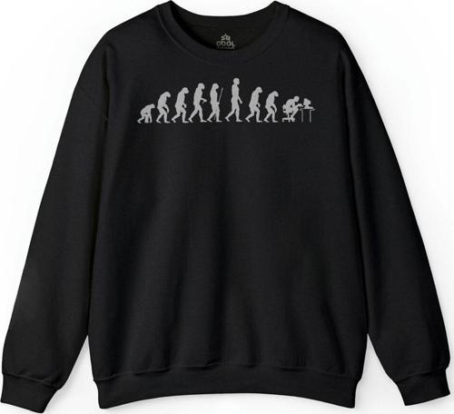 Evolution Human Evrim İnsan Maymun Bilgisayar Baskılı Sweatshirt