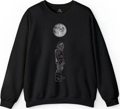 Uzay Cosmos Ay Astronot Dünya Gezegen Galaksi Baskılı Sweatshirt